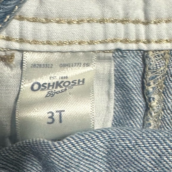 OshKosh Bgosh 3T Vestbak Denim Overalls EUC Unisex Toddler Outdoor Classic Retro - Picture 5 of 5